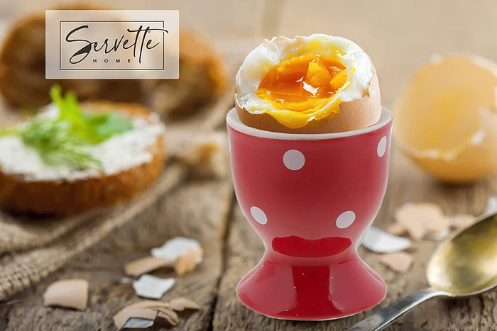 Egg Cup Cute Ceramic Soft Boiled Egg Holder - Set of 4