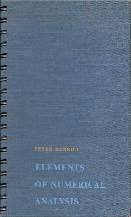 Elements of Numerical Analysis