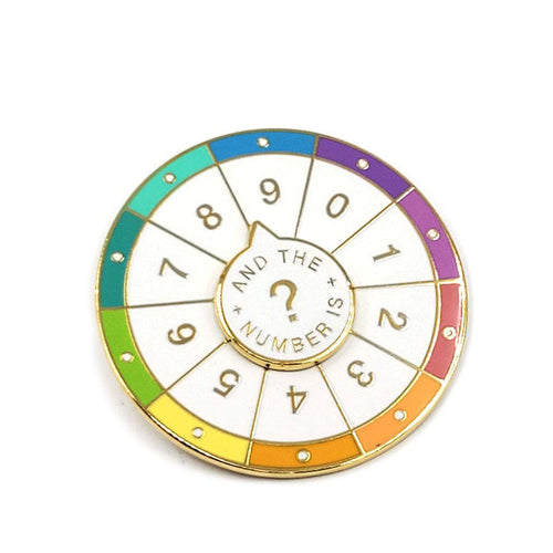Enamel Pin - Spinning - Random Numbers by Occasionalish