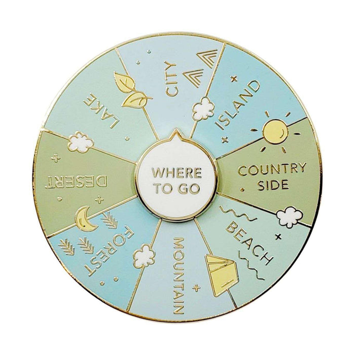 Enamel Pin - Spinning - Where to GO by Occasionalish