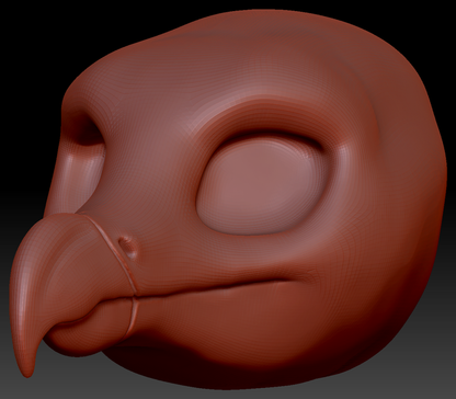 Feminine Bearded Vulture Head Base