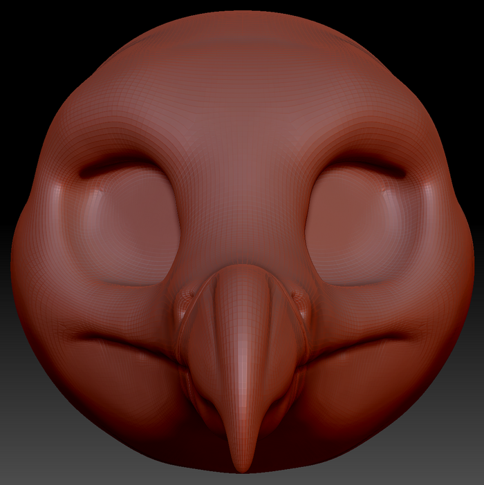 Feminine Bearded Vulture Head Base