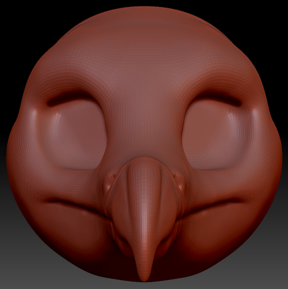 Feminine Bearded Vulture Head Base