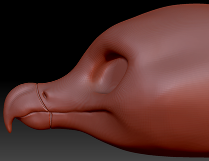 Feminine Bearded Vulture Head Base