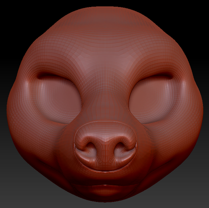 Feminine European Badger Head Base