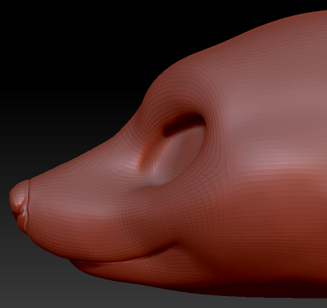 Feminine European Badger Head Base