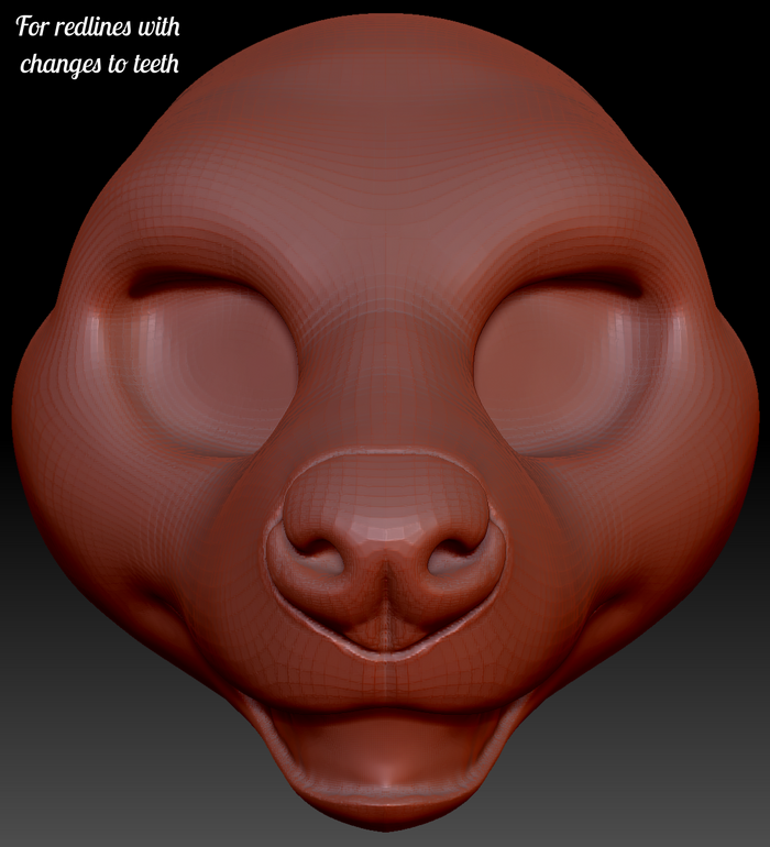 Feminine Hyena Head Base Variant 5