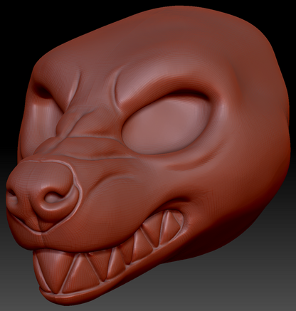 Feminine Hyena Head Base Variant 6