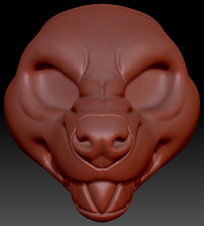 Feminine Hyena Head Base Variant 6