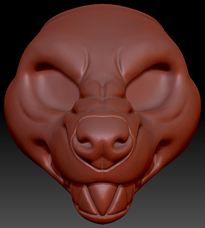 Feminine Hyena Head Base Variant 6