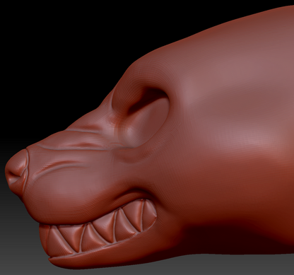 Feminine Hyena Head Base Variant 6