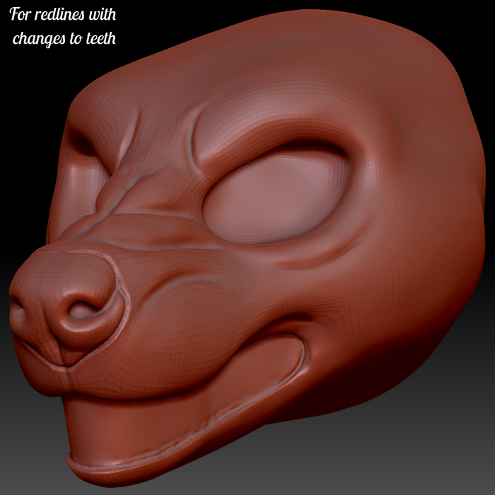 Feminine Hyena Head Base Variant 6