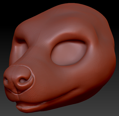 Feminine Hyena Static Jaw Head Base Variant 1