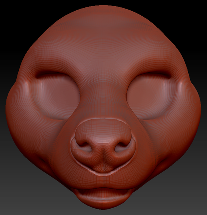 Feminine Hyena Static Jaw Head Base Variant 1