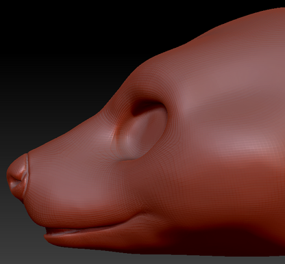 Feminine Hyena Static Jaw Head Base Variant 1