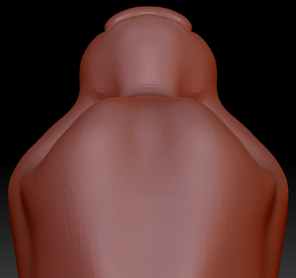 Feminine Toony Big Cat Static Jaw Head Base Variant 1