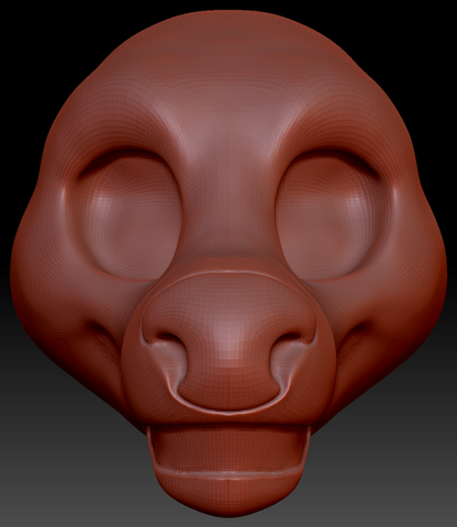Feminine Toony Deer Static Jaw Head Base Variant 1