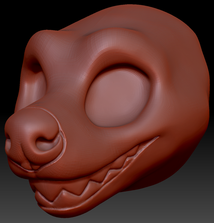 Feminine Toony Hyena Head Base Variant 4