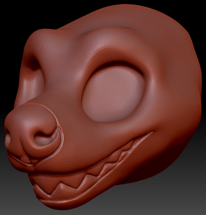 Feminine Toony Hyena Head Base Variant 4