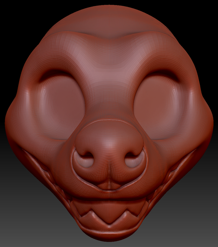 Feminine Toony Hyena Head Base Variant 4