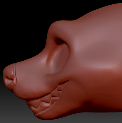 Feminine Toony Hyena Head Base Variant 4