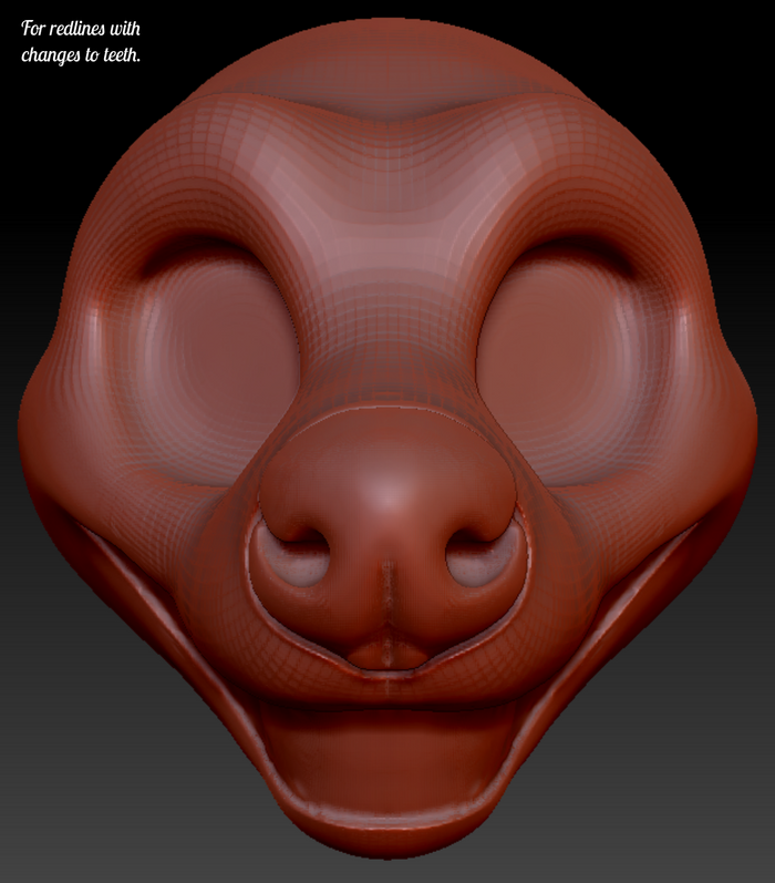 Feminine Toony Hyena Head Base Variant 4