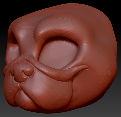 Feminine Toony Small Canine Head Base Variant 1