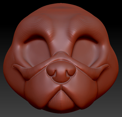 Feminine Toony Small Canine Head Base Variant 1