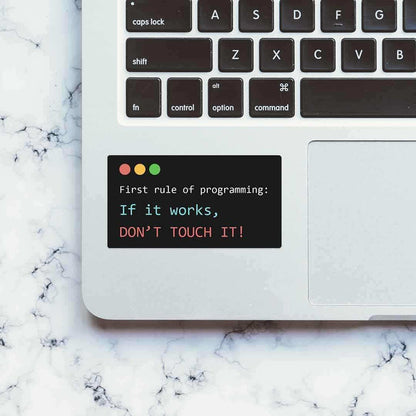 First rule of programming Sticker - Stickers | STICK IT UP