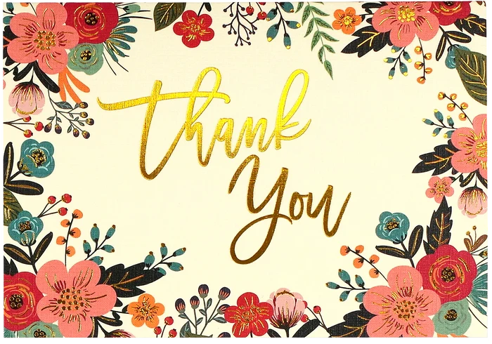 "Floral Frame" Thank You Note Cards