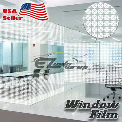 Flower Static Glass Window Film #40