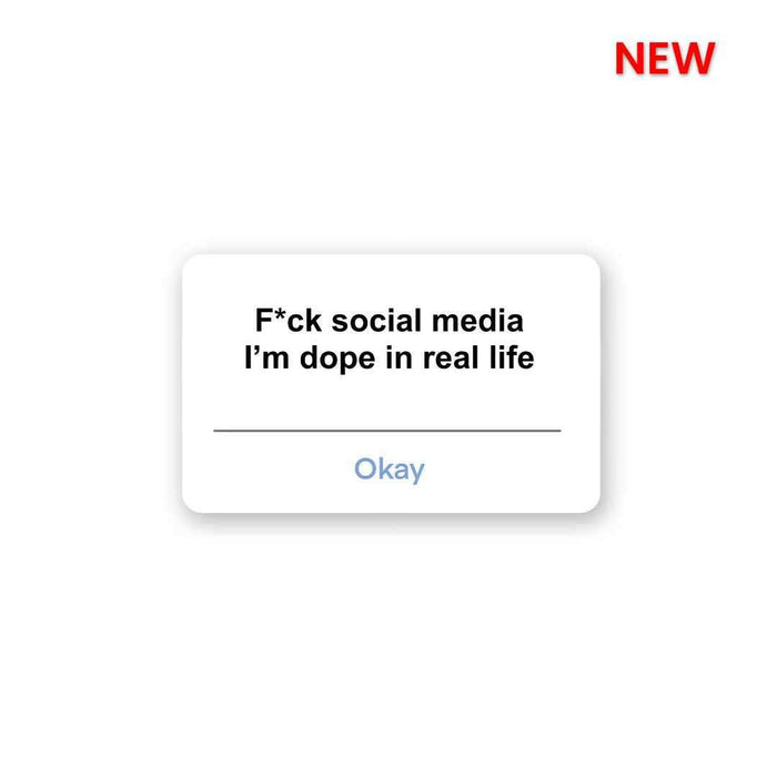Fuck Social Media Sticker - Stickers | STICK IT UP