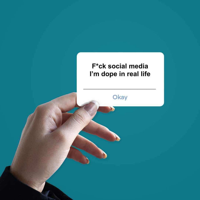 Fuck Social Media Sticker - Stickers | STICK IT UP
