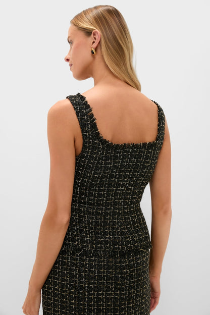 Black and Gold Corset Matteson Top