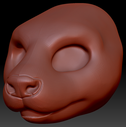 Gender Neutral Asian Small-clawed Otter Static Jaw Head Base Variant 1