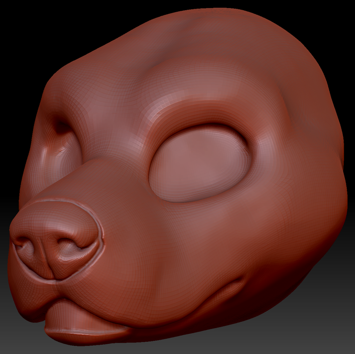 Gender Neutral Pitbull Static Jaw Head Base Variant 1