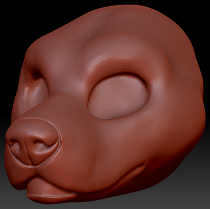 Gender Neutral Pitbull Static Jaw Head Base Variant 1