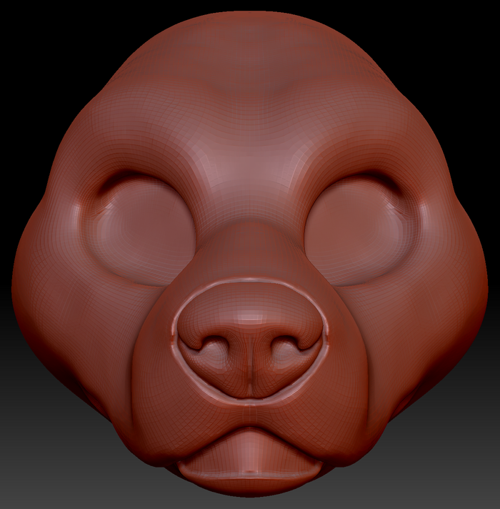 Gender Neutral Pitbull Static Jaw Head Base Variant 1