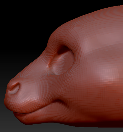 Gender Neutral Short-nosed Angel Dragon Head Base Variant 1