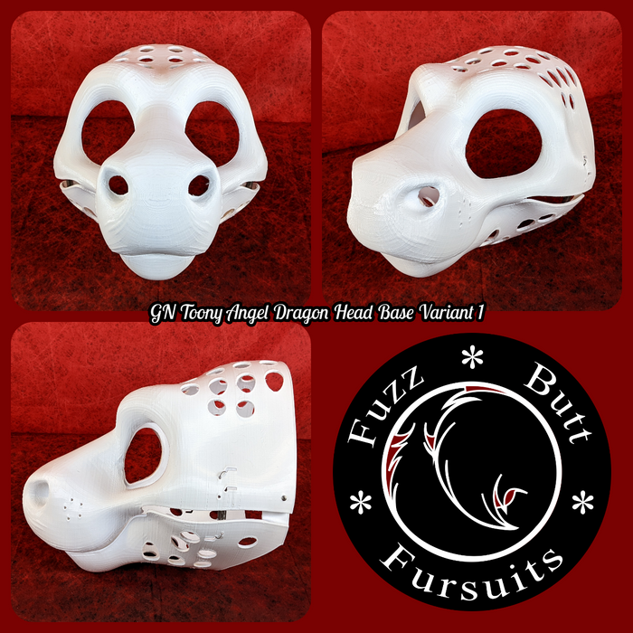 Gender Neutral Toony Angel Dragon Head Base Variant 1