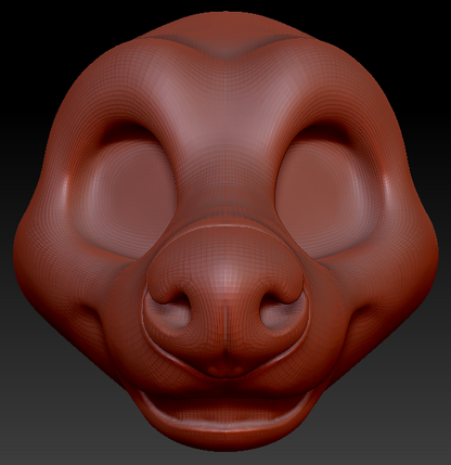 Gender Neutral Toony Hyena Static Jaw Head Base Variant 1