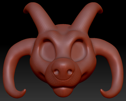 Gender Neutral Toony Large Canine Head Base Complex Variant 1