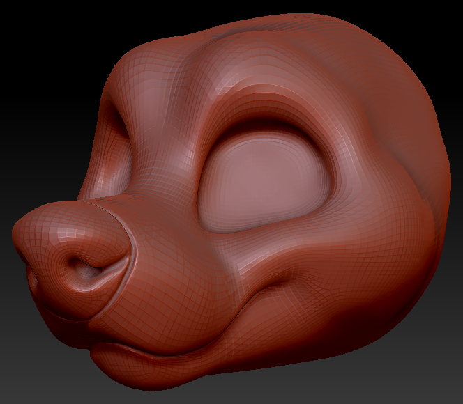 Gender Neutral Toony Large Canine Head Base Variant 5