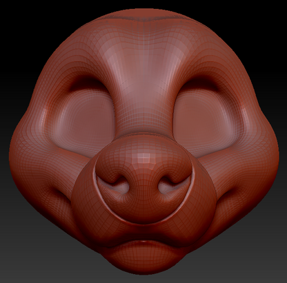 Gender Neutral Toony Large Canine Head Base Variant 5