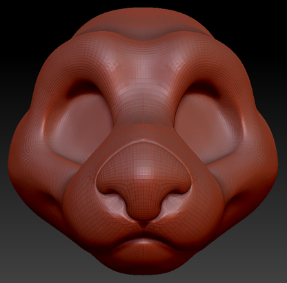 Gender Neutral Toony Otter Head Base Variant 1