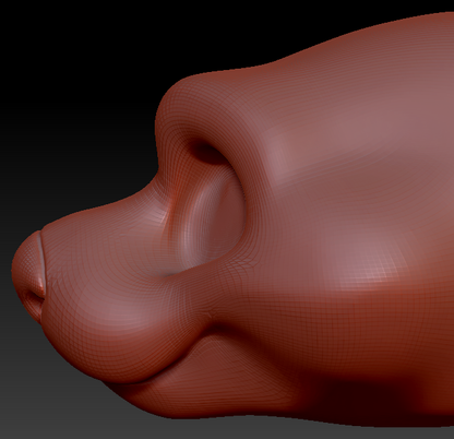 Gender Neutral Toony Otter Head Base Variant 1