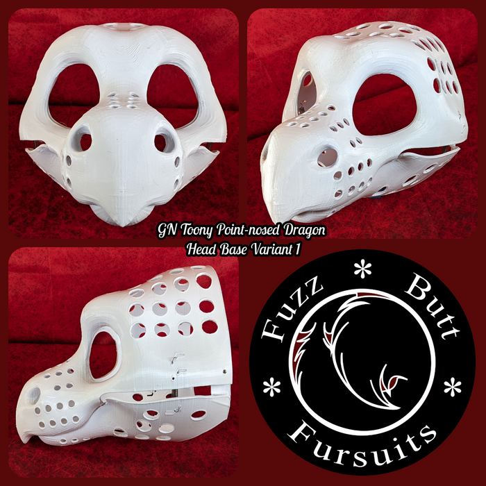 Gender Neutral Toony Point-nosed Dragon Head Base Variant 1