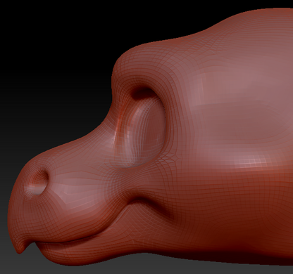 Gender Neutral Toony Point-nosed Dragon Head Base Variant 1