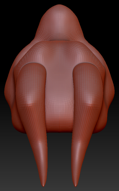 Gender Neutral Toony Round-nosed Dragon Head Base Complex Variant 3