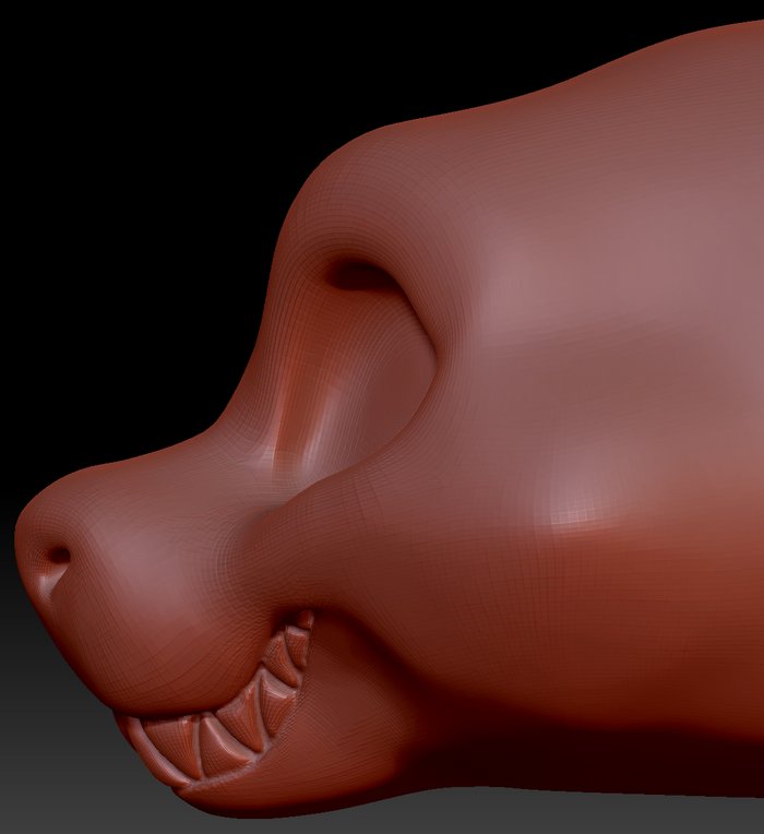 Gender Neutral Toony Round-nosed Dragon Head Base Variant 3